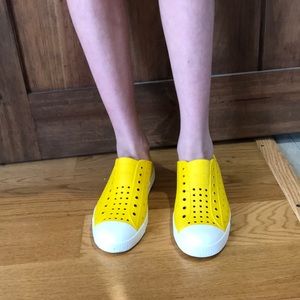 Kids Yellow Native slip-ons.